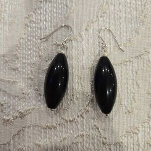 Elegant Black Drop Earrings